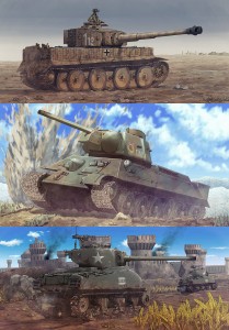 earasensha_tiger_i_t-34_m4_sherman.jpg